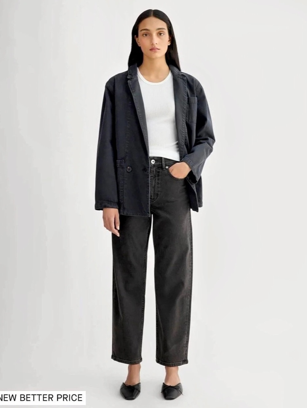 Everlane The Way-High Jean Straight Leg Cotton Jeans in Black